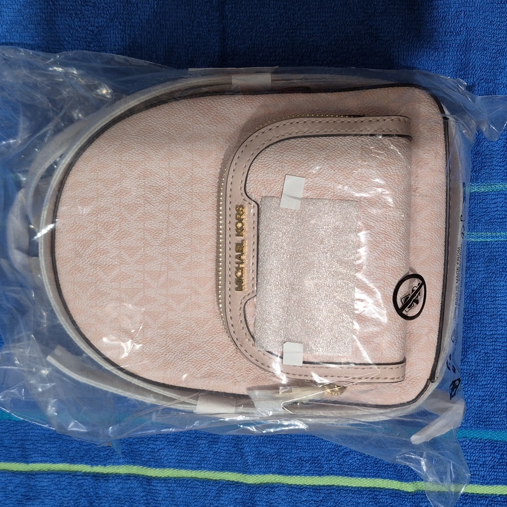 New Pink Michael Kors Mini Backpack